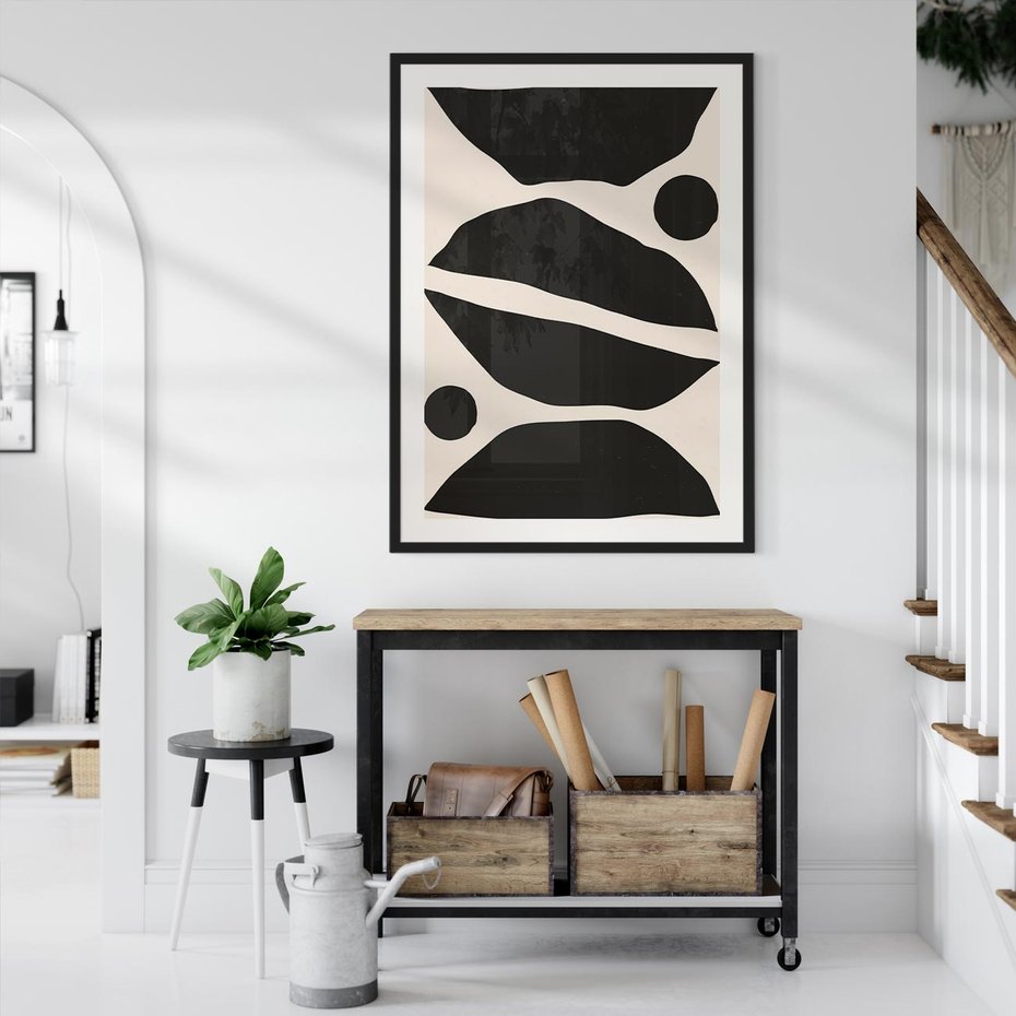 Plakat bez ramy 21x30 - Surowa Abstrakcja - abstrakcyjny nowoczesny obraz, surowość