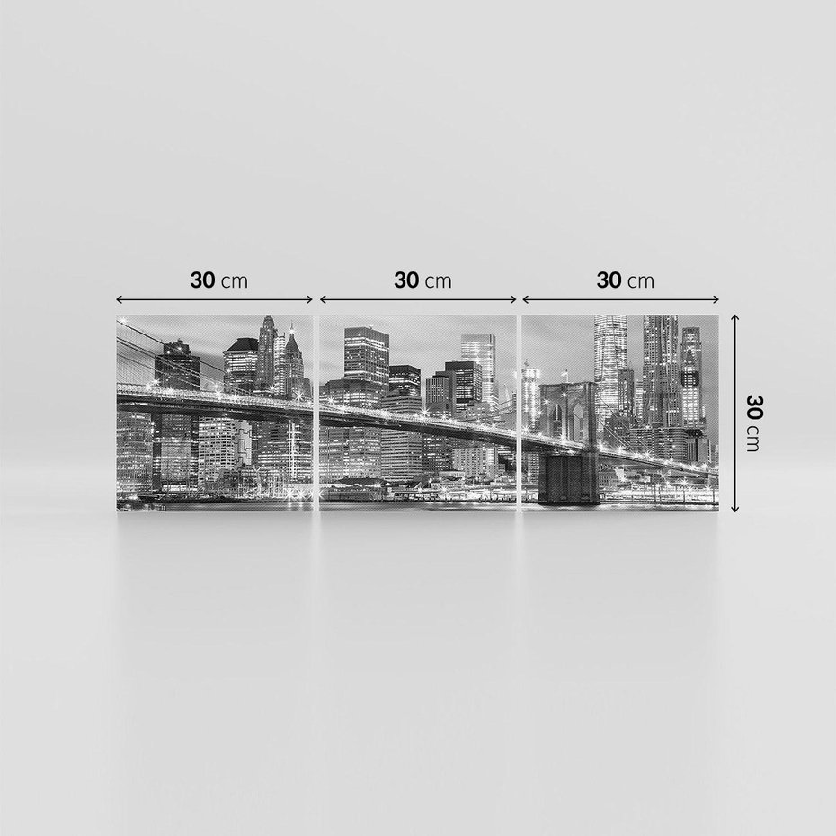 Obraz na płótnie 90x30 - połączenie ikonicznego miasta - most, Nowy Jork