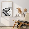 Plakat w ramie 40x50 - Dynamiczne Kształty - architektura, obłe kształty - rama drewno