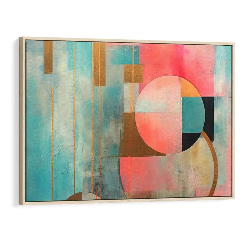 Obraz w ramie 100x70 - Abstrakcyjny Bałagan - abstrakcja, obraz olejny - rama drewno