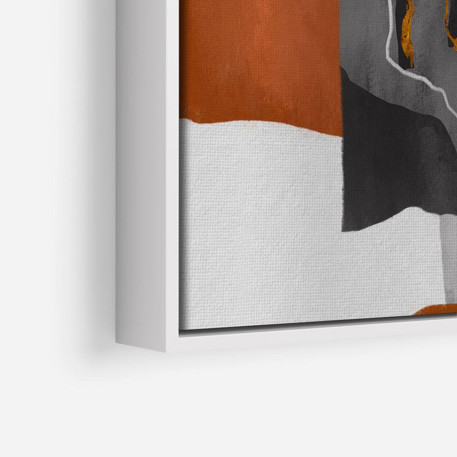 Obraz w ramie 80x80 - Nowoczesna geometria - nowoczesny, geometryczny - rama biała