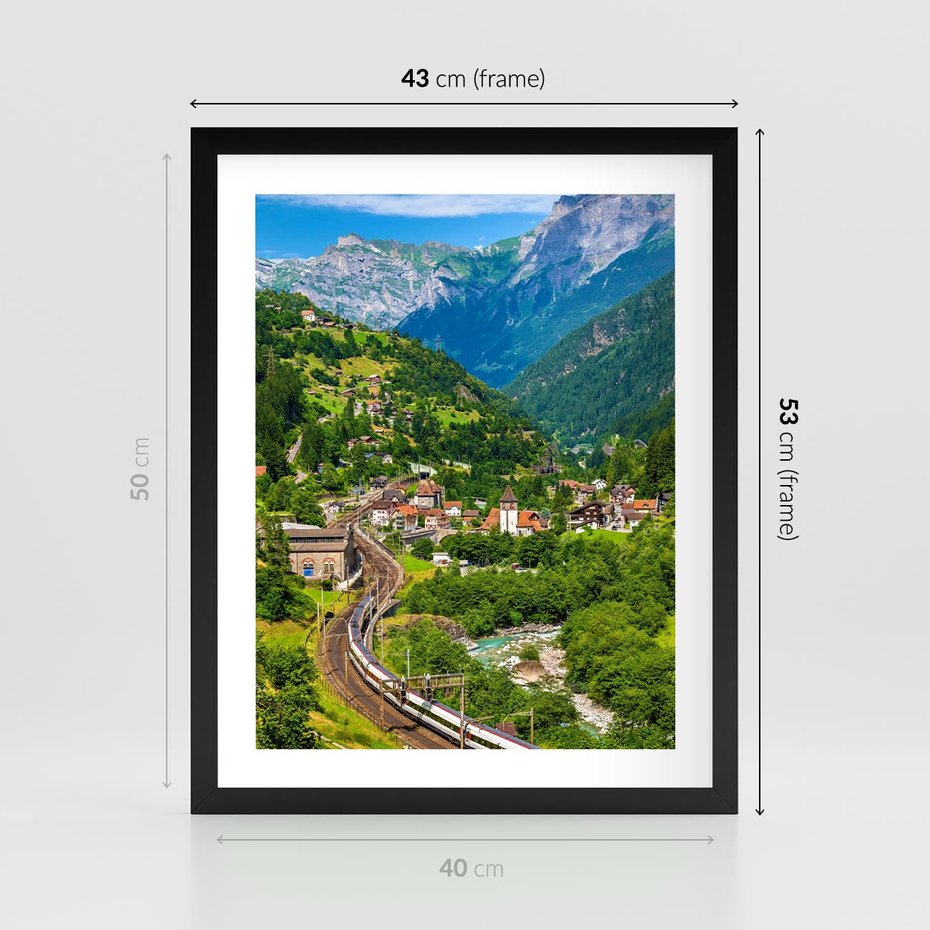 Plakat w ramie 40x50 - Magiczne Horyzonty - pejzaż, perspektywa - rama czarna