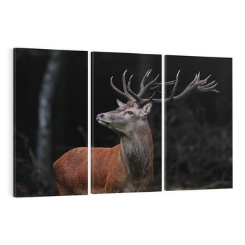 Obraz na płótnie 120x80 - Spotkanie z naturą - jeleń, las