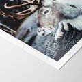 Plakat bez ramy 21x30 - W Zimowej Krainie - renifer, zima