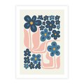 Plakat bez ramy 30x40 - Niebieskie Refleksje - niebieskie kwiaty, niezapominajki