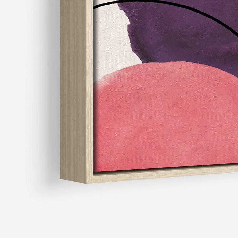 Obraz w ramie 50x70 - Migotliwe Widzenia - abstrakcyjne akwarelowe plamy, nieregularne linie - rama drewno