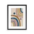 Plakat w ramie 30x40 - Kształtujące Inspiracje - abstrakcyjne tęcze, kompozycja - rama czarna