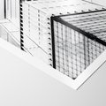 Plakat bez ramy 40x50 - Elegancja Współczesnej Architektury: Wieżowiec w Monochromii - nowoczesna architektura, czarno biała fotografia