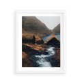 Plakat w ramie 40x50 - Spokój Natury - skandynawski, pejzaż - rama biała