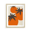 Plakat w ramie 40x50 - Jadalne Kształty - nowoczesny plakat do kuchni, pomidory - rama drewno