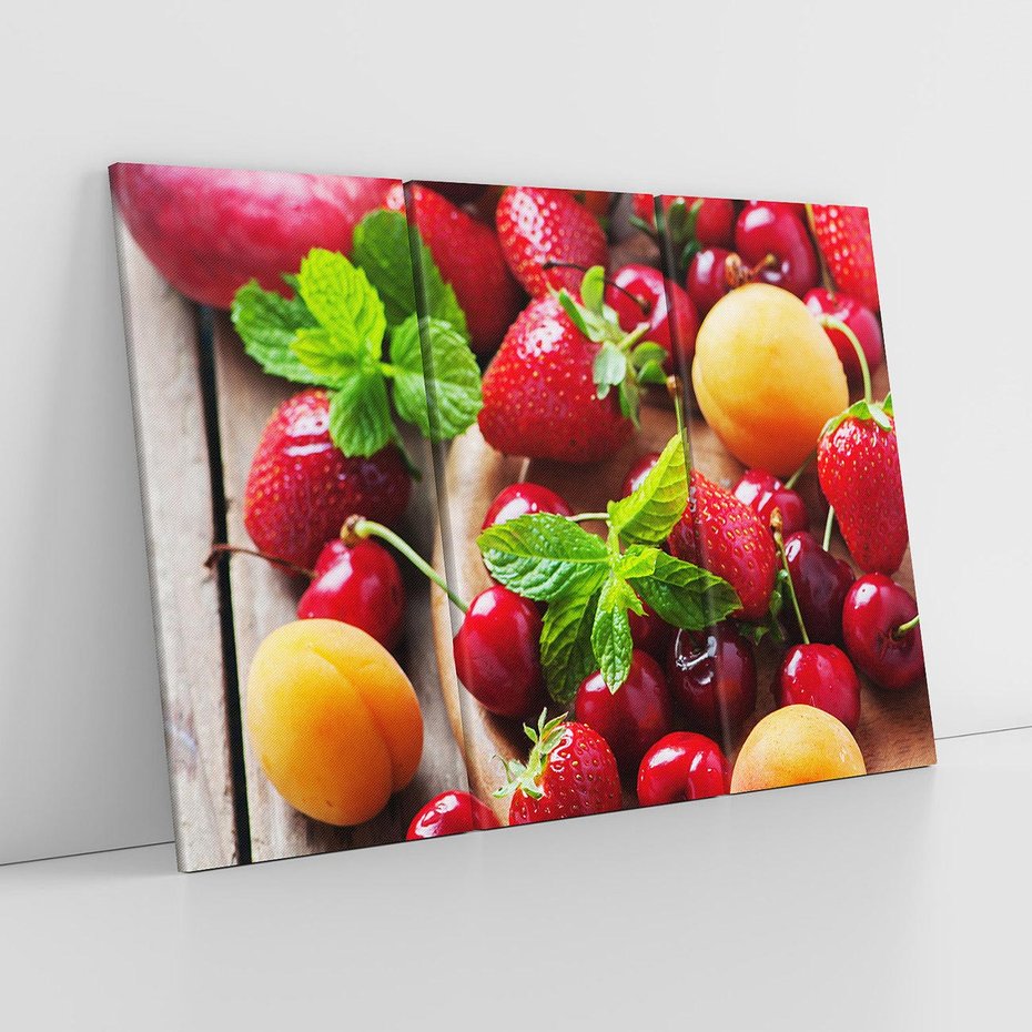 Obraz na płótnie 120x80 - Owoce w restauracji artystycznie - owoce, restauracja