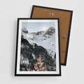 Plakat w ramie 50x70 - Górski Raj - góry, śnieg - rama czarna