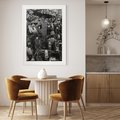 Plakat bez ramy 40x50 - Kontrastujące miasto - miasto, biało
