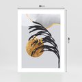 Plakat bez ramy 30x40 - Palma w Szkicu - nowoczesna grafika, palma