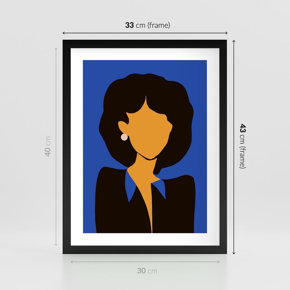 Plakat w ramie 30x40 - Modernistyczne Wibracje - sztuka nowoczesna, plakat - rama czarna