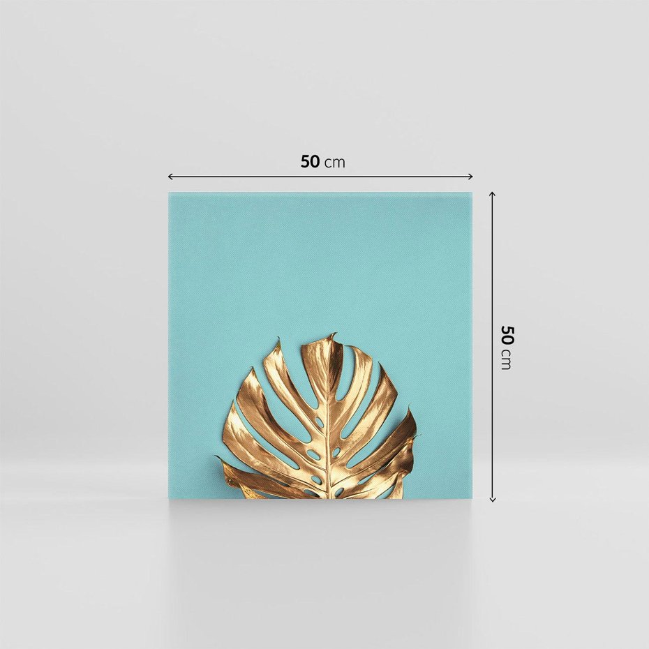 Obraz na płótnie 50x50 - Piękno Natury - złote, liście