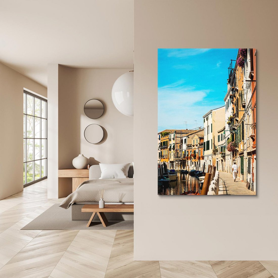 Obraz na płótnie 70x100 - Magia Miejskiego Krajobrazu - uliczka, perspektywa