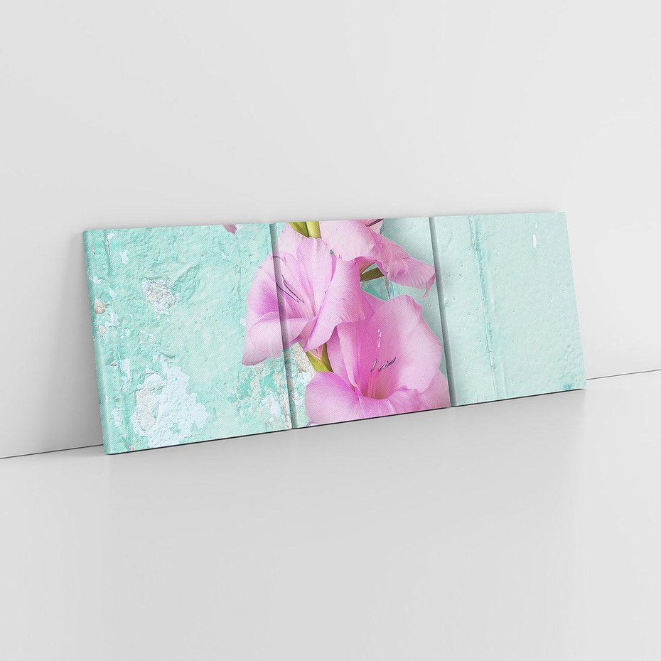 Obraz na płótnie 150x50 - Piękno w delikatności - kwiaty, różowe