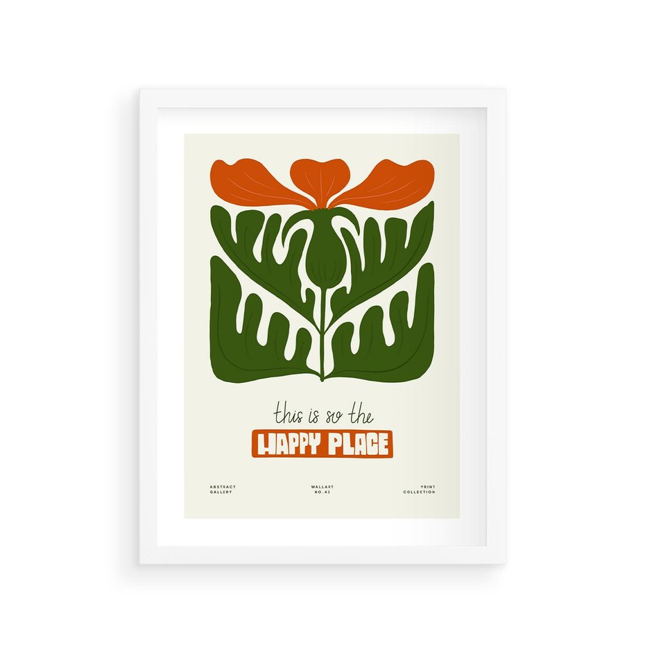 Plakat w ramie 30x40 - Rozkwitająca Gra - kwiaty, nowoczesny plakat - rama biała