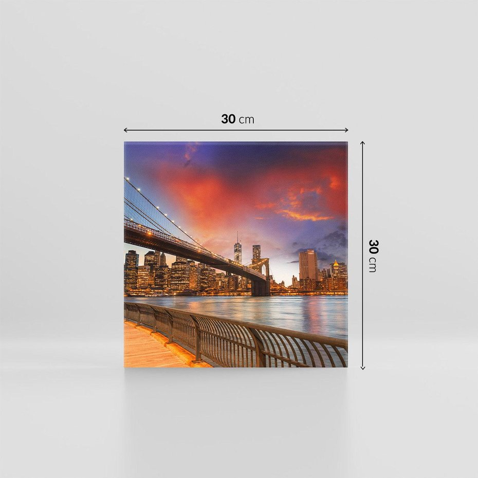 Obraz na płótnie 30x30 - Magia zachodu słońca nad mostem - zachód, słońca