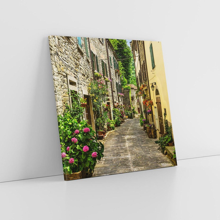 Obraz na płótnie 30x30 - Spacer po Złotej Alei - uliczka, perspektywa