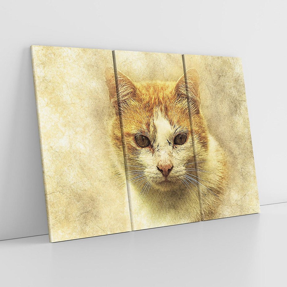 Obraz na płótnie 120x80 - Kot w abstrakcyjnym świecie - kot, sztuka