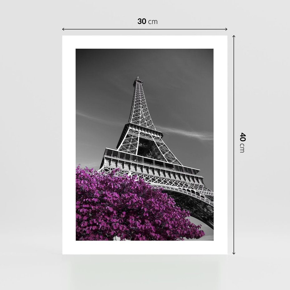 Plakat bez ramy 30x40 - Urok Eiffla w Paryżu - Eiffla, Paryż