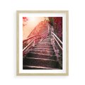 Plakat w ramie 40x50 - Schody prowadzące do nieznanych ścieżek - schody, ścieżka - rama drewno
