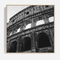 Obraz w ramie 50x50 - Koloseum w Czarnej Bieli - antyczna architektura, koloseum - rama drewno