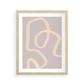 Plakat w ramie 40x50 - Nowoczesne Odbicia - minimalistyczny obraz, nowoczesny - rama drewno