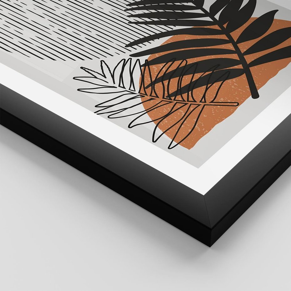 Plakat w ramie 50x70 - Sztuka Połączona - nowoczesna sztuka, modern - rama czarna