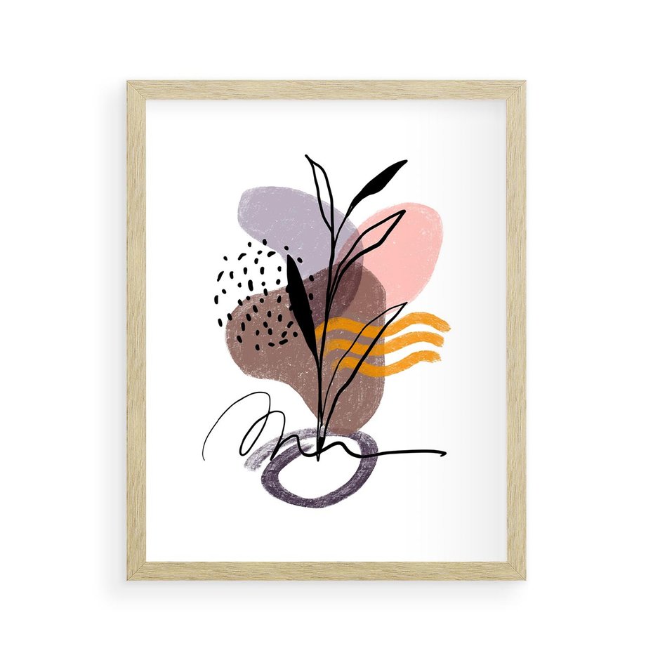 Plakat w ramie 40x50 - Bezgraniczne Impulsy - abstrakcja, sztuka nowoczesna - rama drewno