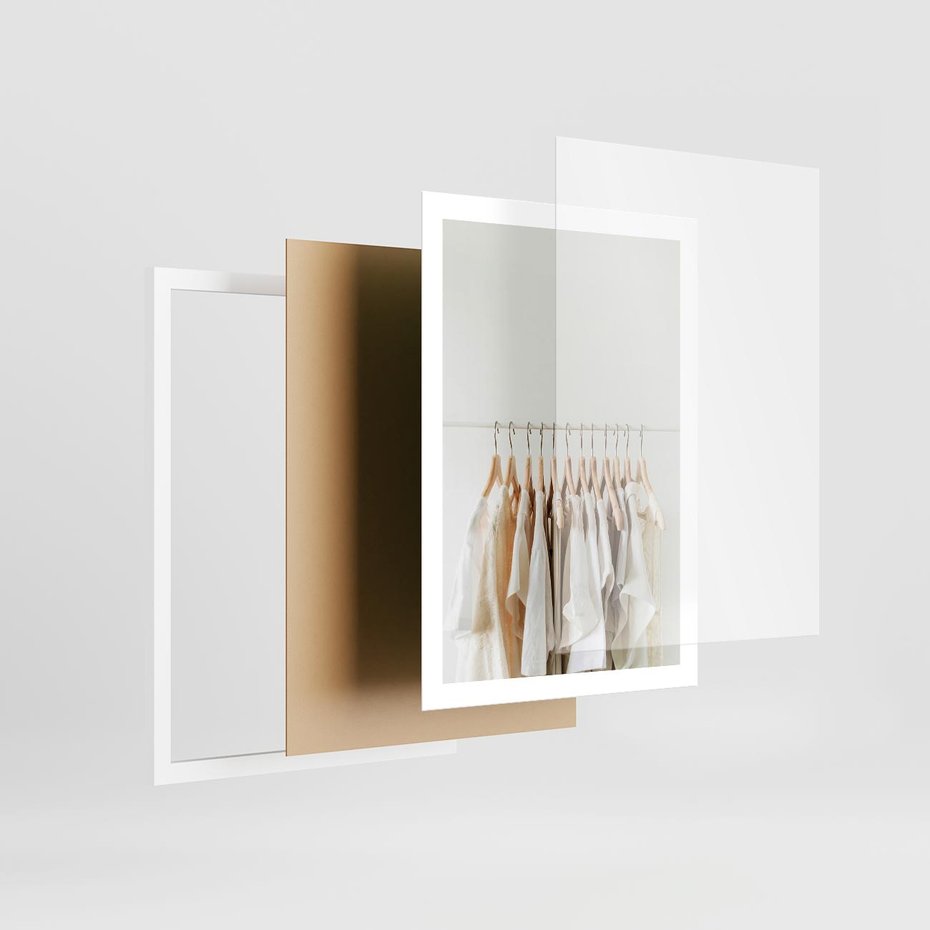 Plakat w ramie 50x70 - Elegancja Prostoty - ubrania, modowa fotografia - rama biała