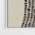 Obraz w ramie 50x50 - Migotliwa Innowacyjna Ekspresja - boho plakat, czarne kropki kreski - rama biała