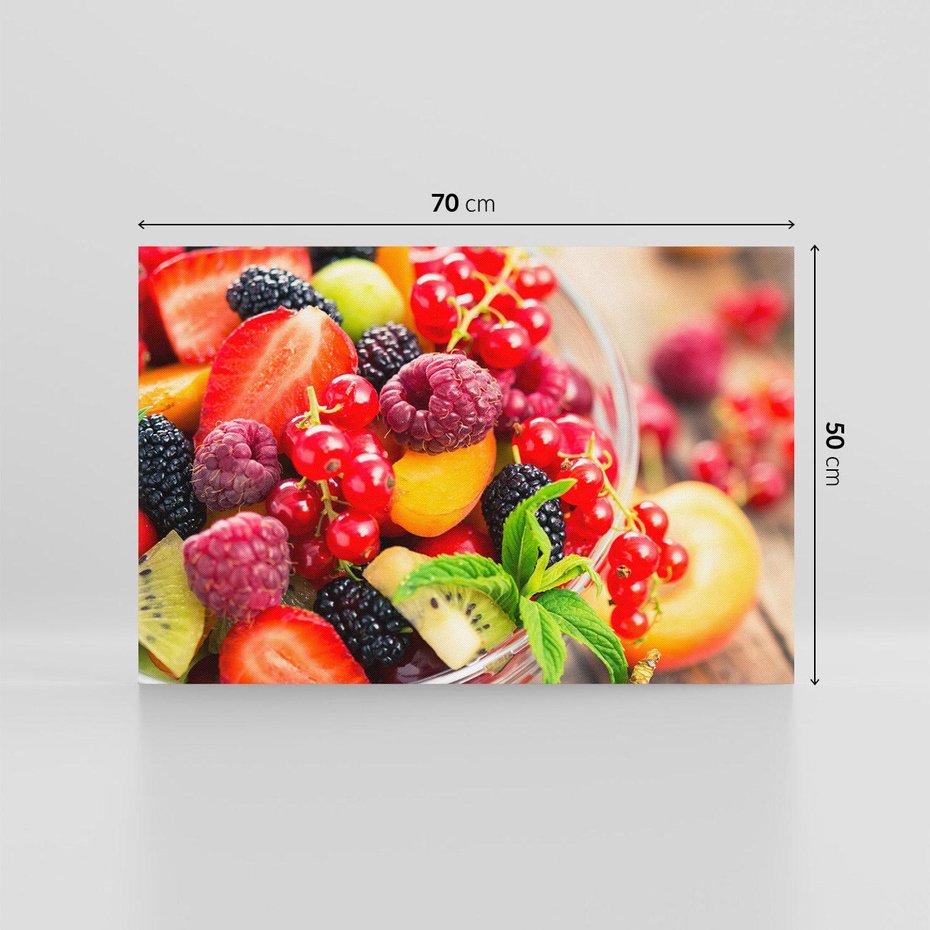Obraz na płótnie 70x50 - Smakowite Porywy - owoce, jedzenie