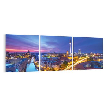 Obraz na płótnie 150x50 - Miasto nocą - tajemnicza atmosfera - Miasto, noc