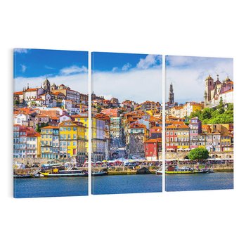 Obraz na płótnie 120x80 - Kolorowa Przystań - nadmorskie miasto, kolorowe budynki