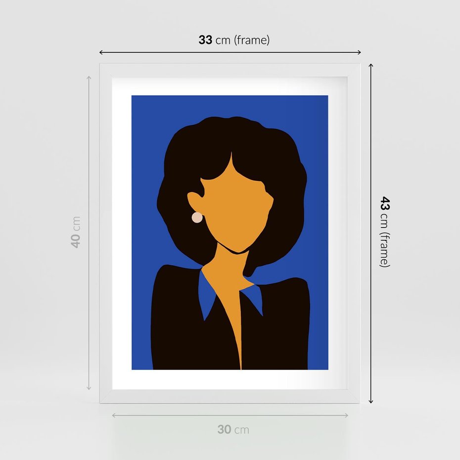 Plakat w ramie 30x40 - Modernistyczne Wibracje - sztuka nowoczesna, plakat - rama biała