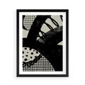 Plakat w ramie 50x70 - Nieznanie Zaskoczenia - bstrakcyjna mroczna kompozycja, nieregularne - rama czarna
