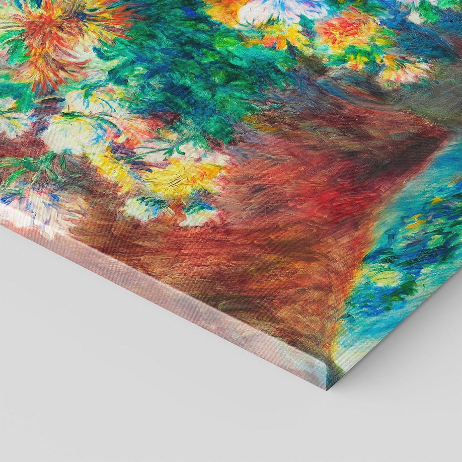 Obraz na płótnie 100x70 - Chryzantemy (1881–1882), Pierre-Auguste Renoir - Reprodukcja - reprodukcja, obraz na płótnie