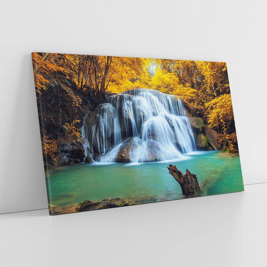 Obraz na płótnie 120x80 - Magia kolorów - jesień, las