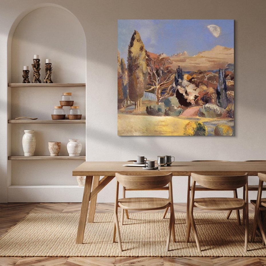 Obraz na płótnie 60x60 - Landscape of the Moon's First Quarter (1943), Paul Nash - Reprodukcja - reprodukcja, obraz na płótnie