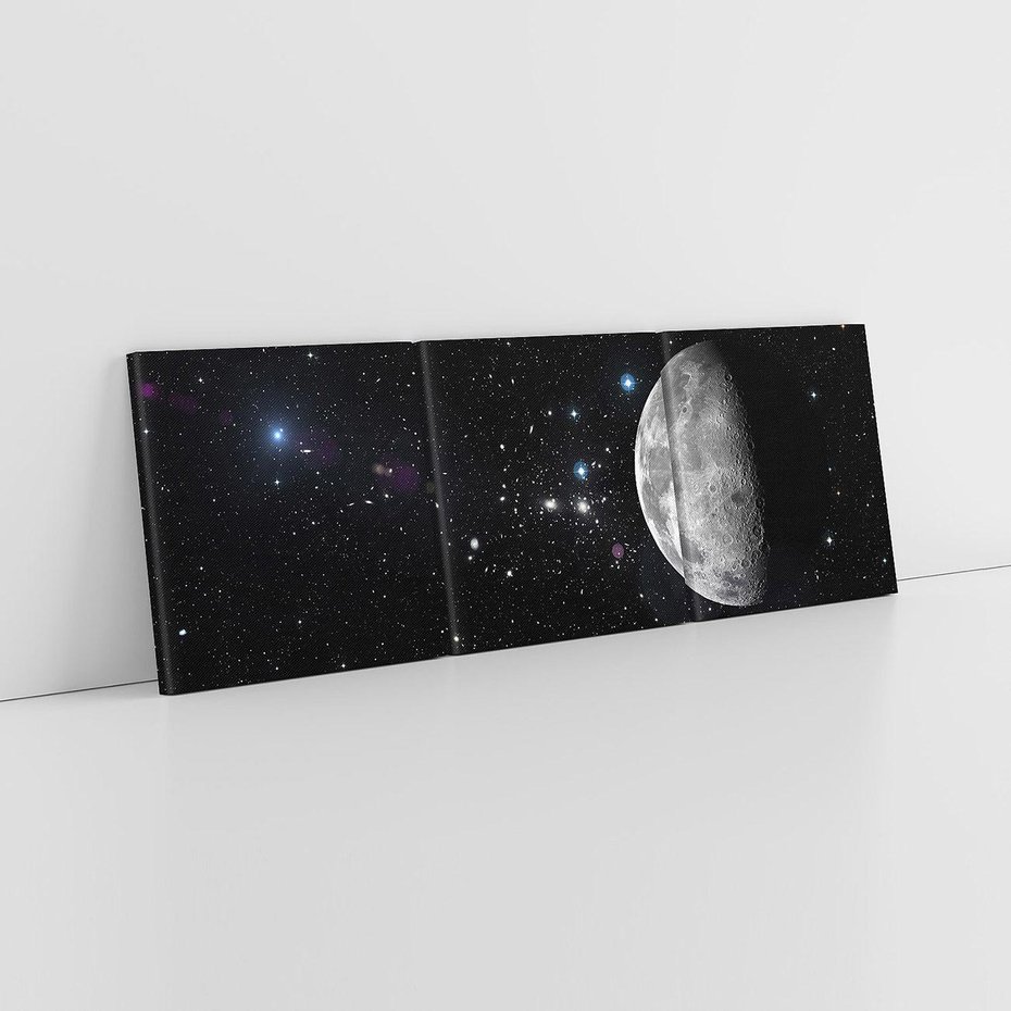 Obraz na płótnie 120x40 - spotkanie z gwiazdami - księżyc, gwiazdy