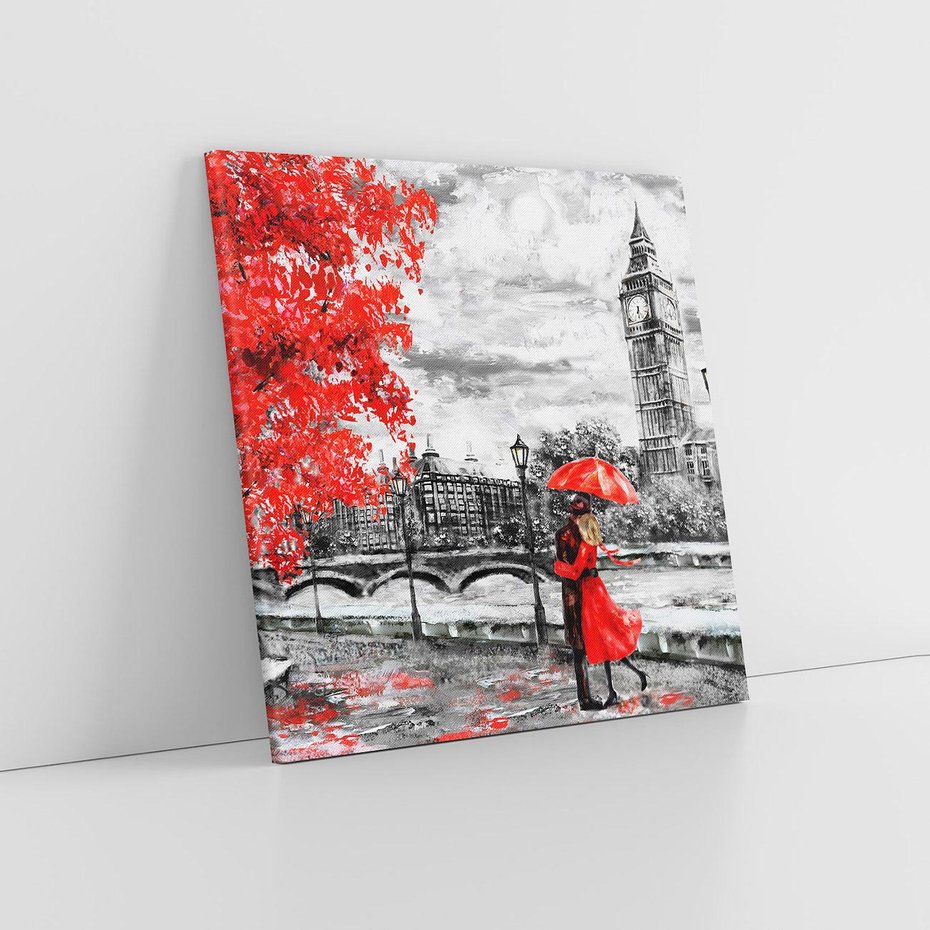 Obraz na płótnie 60x60 - Big Ben w Londynie - londyn, big ben