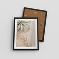 Plakat w ramie 30x40 - Aloes w Stylu Boho - kompozycja, wiklina - rama czarna