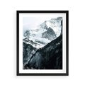 Plakat w ramie 40x50 - Góry w Zimowym Uścisku - góry, ośnieżone szczyty - rama czarna