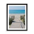 Plakat w ramie 50x70 - Żywa Natura - plaża, morze - rama czarna
