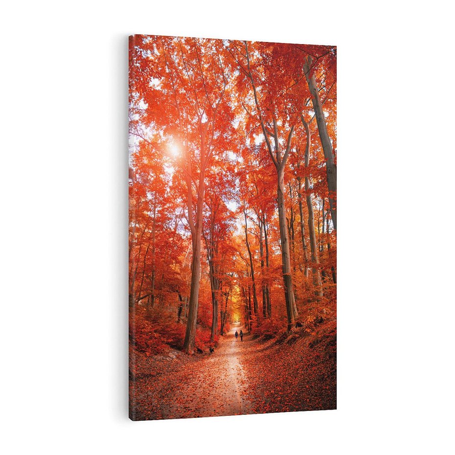 Obraz na płótnie 70x100 - Magia jesiennego lasu - las, jesień