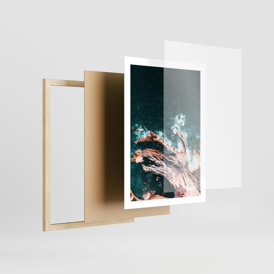 Plakat w ramie 50x70 - Morze w Perspektywie - morze, ocean - rama drewno