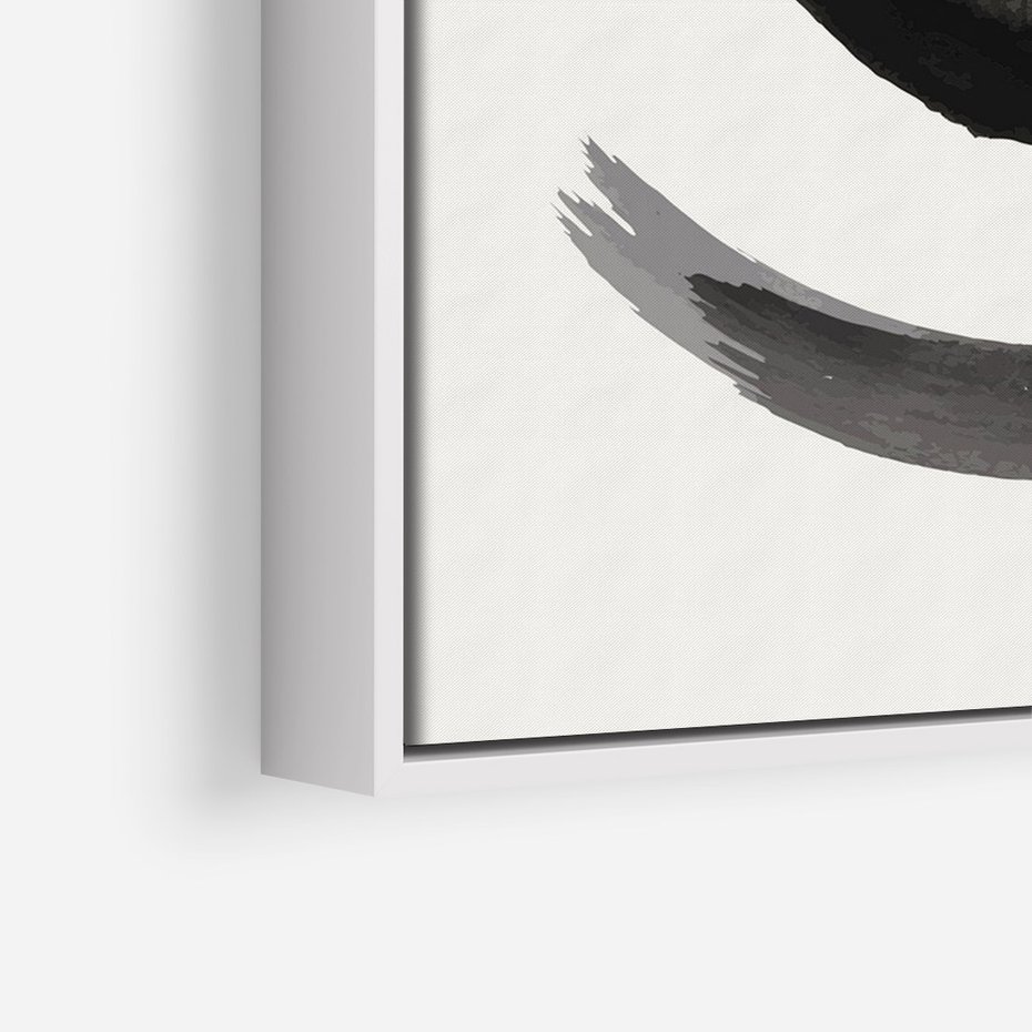 Obraz w ramie 50x70 - Bezczasowe Echo - abstrakcyjne plamy okręgi, akwarelowe - rama biała